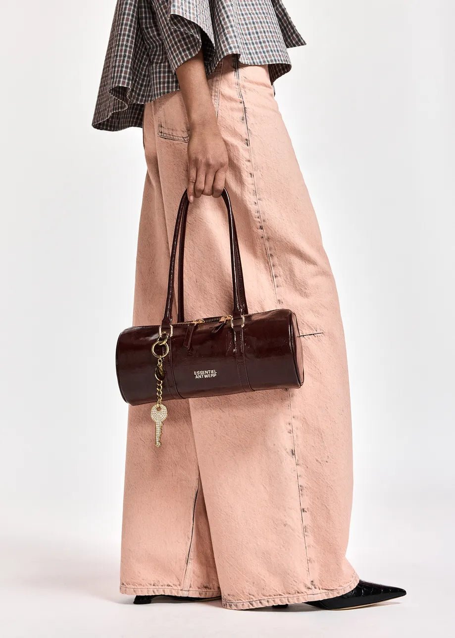 Borsa Kenneth a cilindro bordeaux lucida - YES SHOPBorse a spallaESSENTIELKENNETH-Taglia unica8647892258871