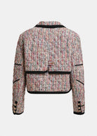 Giacca crop Kira in tweed multicolor con profili a contrasto - YES SHOPGiaccheESSENTIELKIRA1-IT 346657892258871