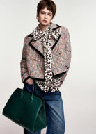 Giacca crop Kira in tweed multicolor con profili a contrasto - YES SHOPGiaccheESSENTIELKIRA1-IT 346657892258871