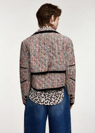 Giacca crop Kira in tweed multicolor con profili a contrasto - YES SHOPGiaccheESSENTIELKIRA1-IT 346657892258871