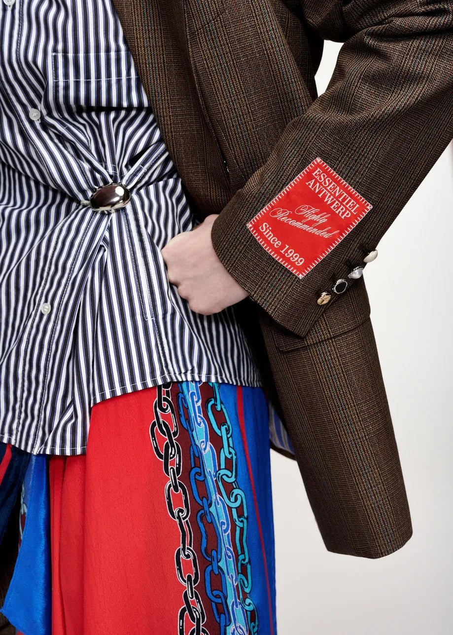 Blazer Kit marrone in fantasia principe di galles - YES SHOPBlazerESSENTIELKIT2-03157892258871