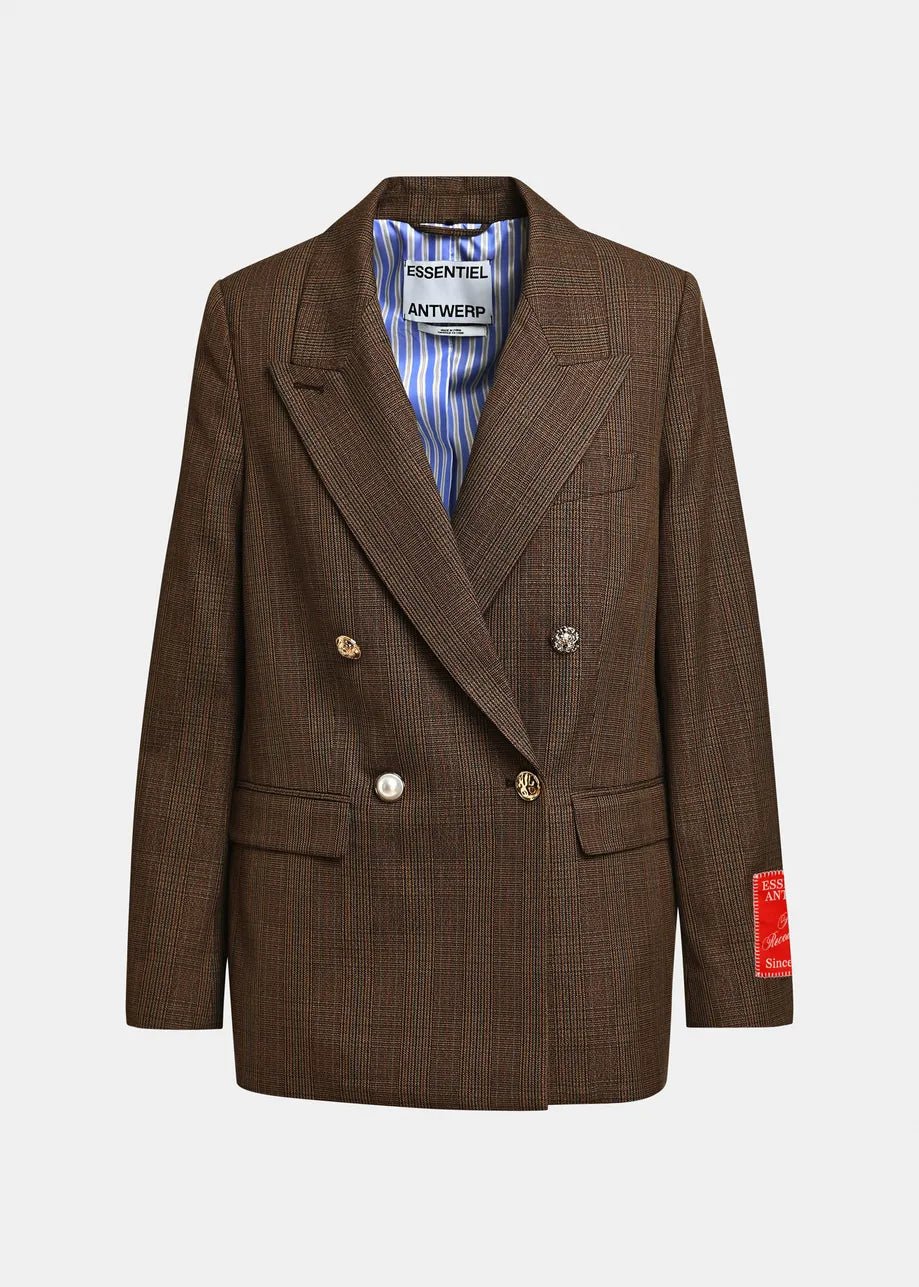Blazer Kit marrone in fantasia principe di galles - YES SHOPBlazerESSENTIELKIT2-03157892258871