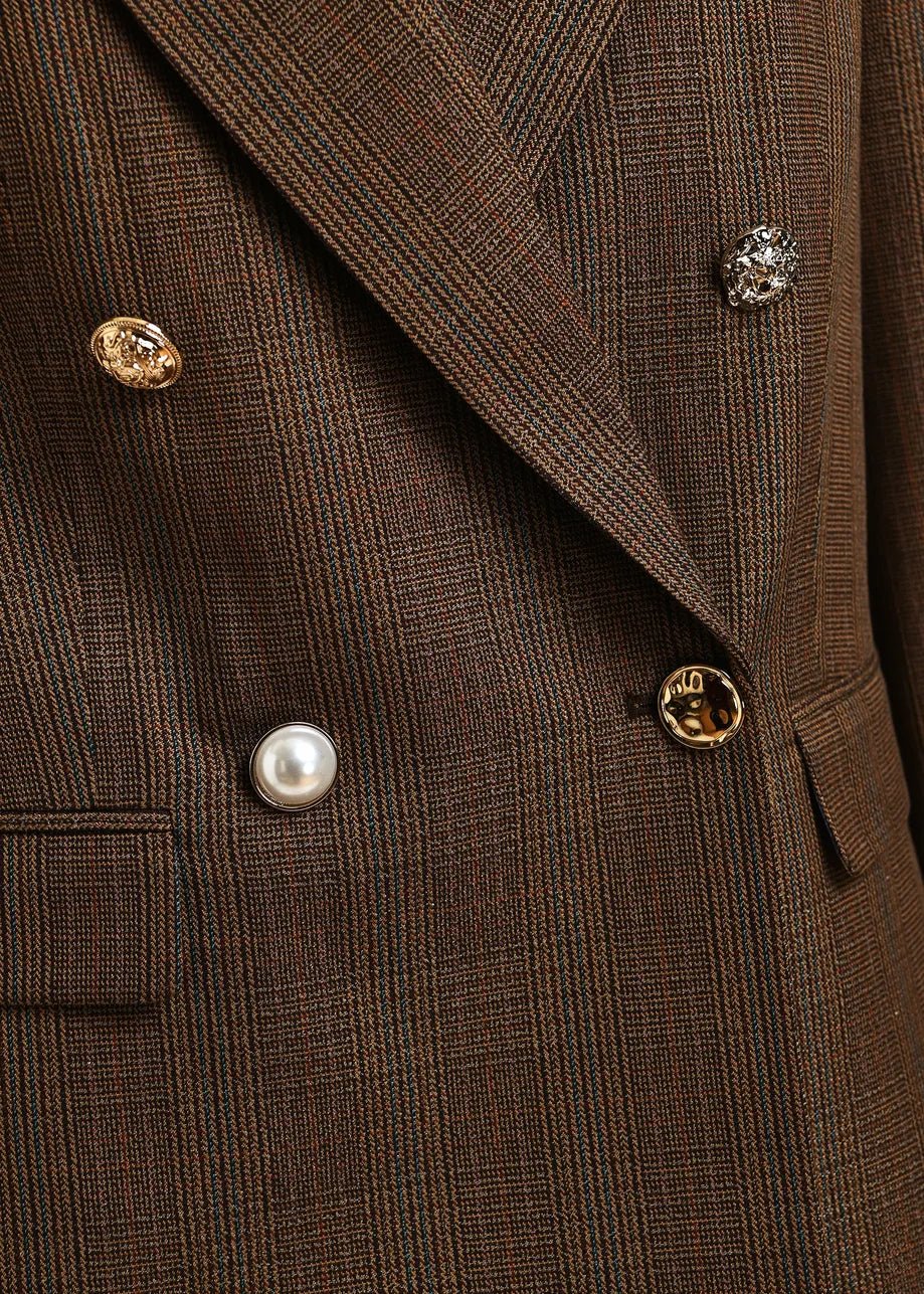 Blazer Kit marrone in fantasia principe di galles - YES SHOPBlazerESSENTIELKIT2-03157892258871