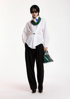 Camicia Kreative oversize bianca con spilla - YES SHOPCamicieESSENTIELKREATIVE-05137892258871