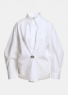 Camicia Kreative oversize bianca con spilla - YES SHOPCamicieESSENTIELKREATIVE-05137892258871