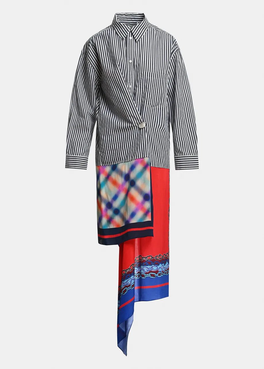 Abito chemisier Krystal a righe con foulard - YES SHOPAbitiESSENTIELKRYSTAL-07227892258871