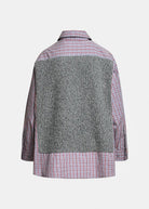 Camicia Kute a quadri azzurra con gilet in lana sovrapposto - YES SHOPCamicieESSENTIELKUTE-02627892258871