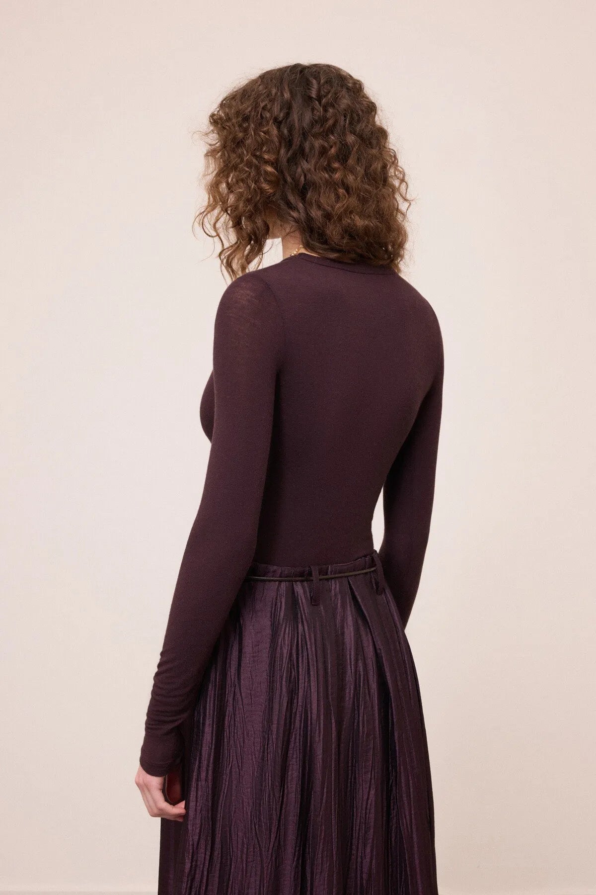 Maglia velata girocollo marrone - YES SHOPMaglieOTTOD'AMEDM8199-05452799140971