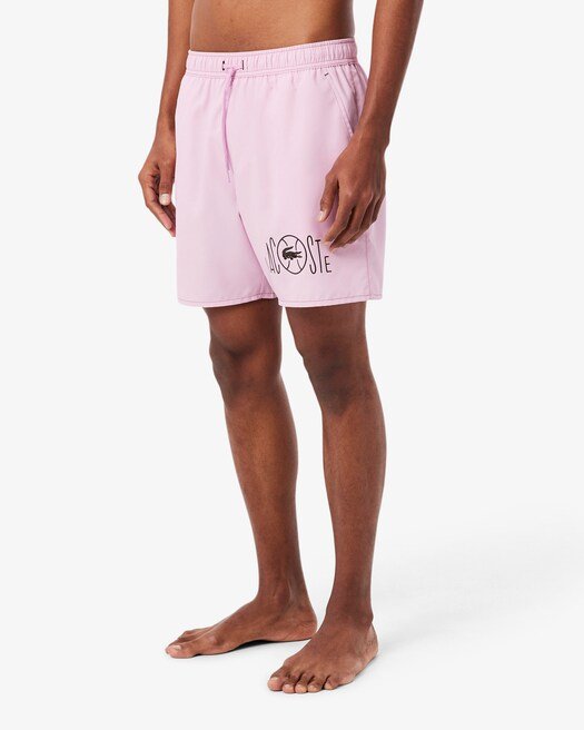Boxer mare rosa con monogramma stampato - YES SHOPCostumi da bagnoLACOSTEMH1887-00-XXS