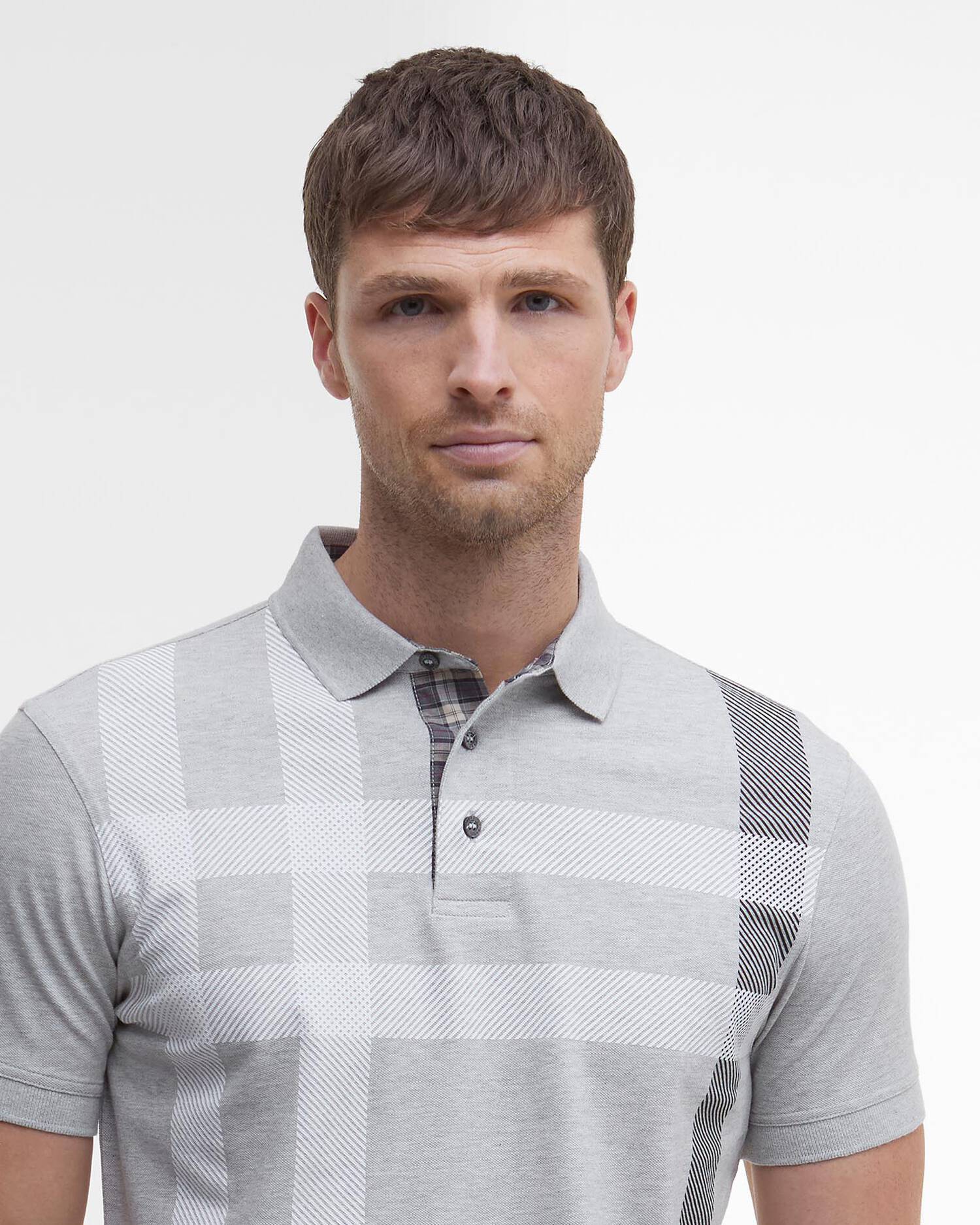 Polo Blaine oversized tartan grigio chiaro - YES SHOPPoloBARBOURMML1117GY52-XXS3809408182771