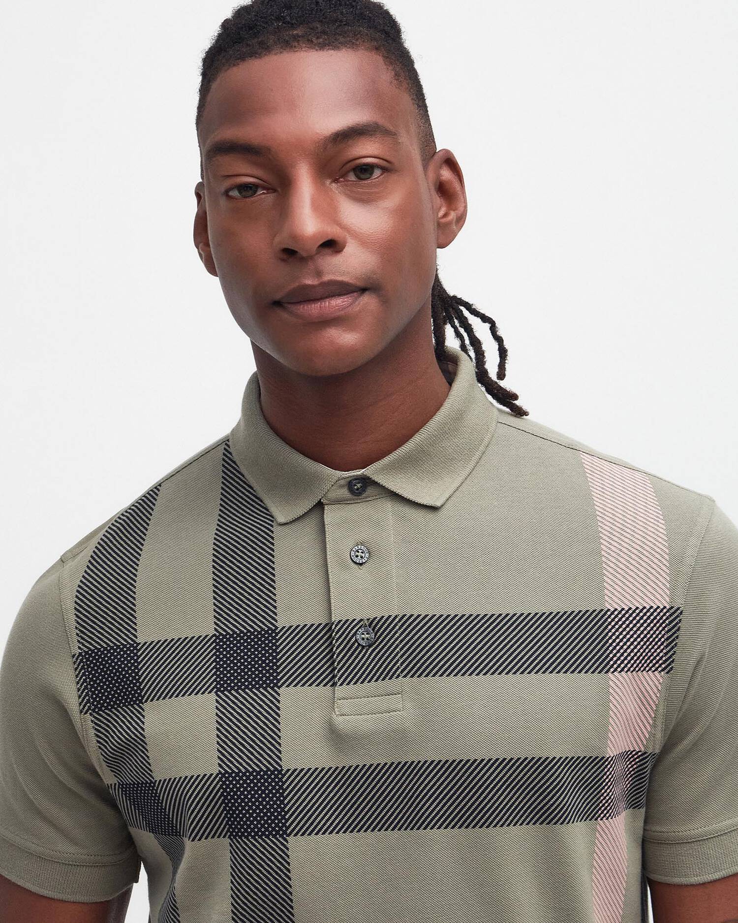 Polo Blaine oversized tartan olive - YES SHOPPoloBARBOURMML1117OL38-XXS3609408182771
