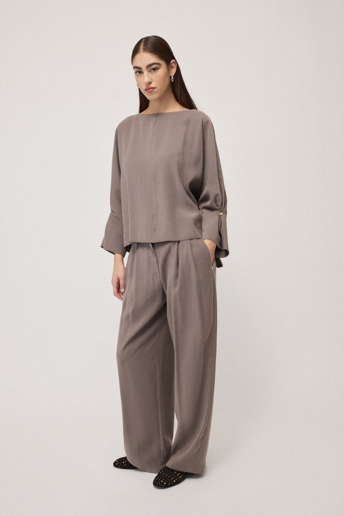 Blusa moka in modal con scollo sul retro e maniche a sbuffo - YES SHOPBluseOTTOD'AMEDC5274-IT 345510711323771