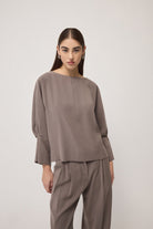 Blusa moka in modal con scollo sul retro e maniche a sbuffo - YES SHOPBluseOTTOD'AMEDC5274-IT 345510711323771