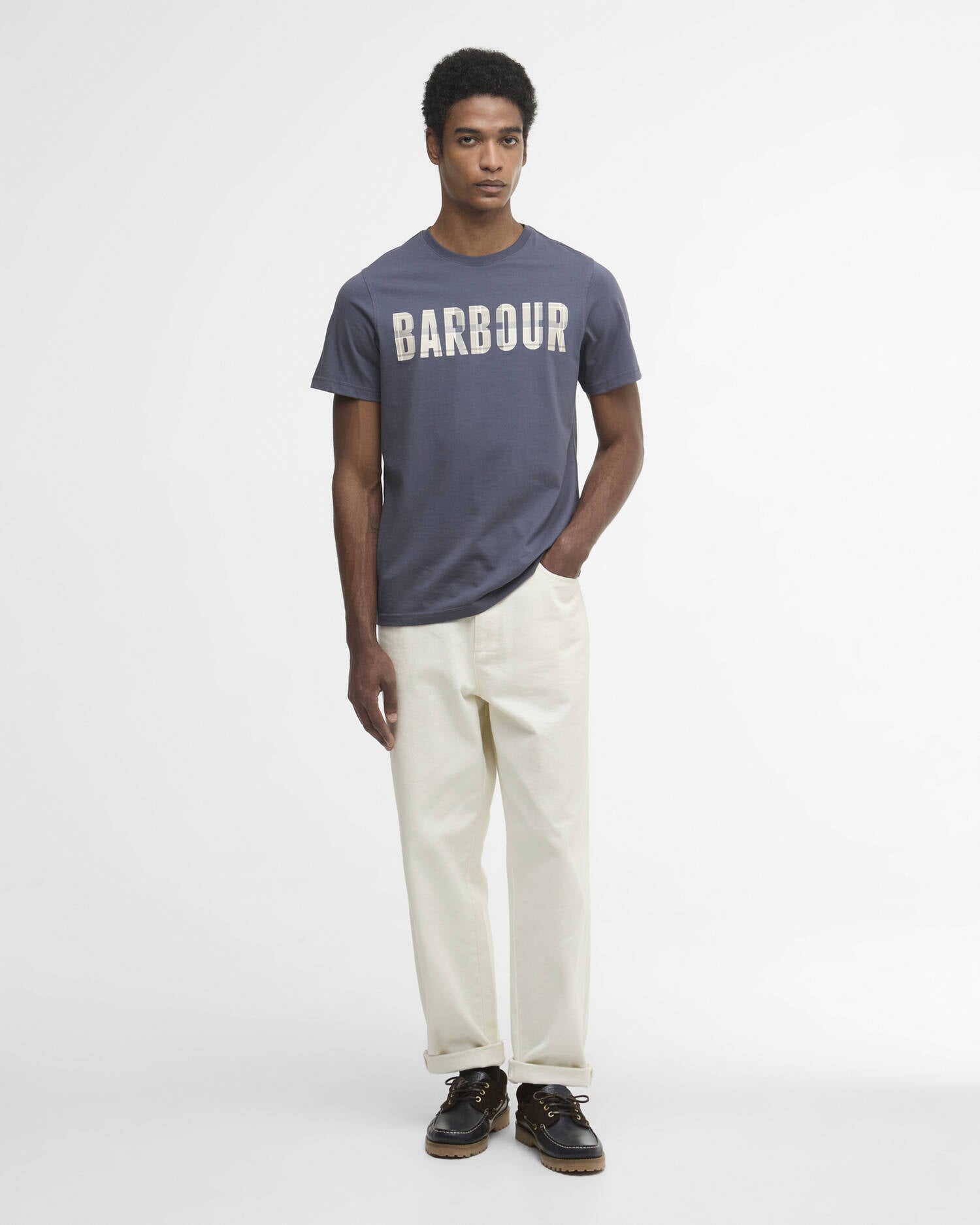 T-shirt Thurford blu con logo check - YES SHOPT-shirtBARBOURMTS1275NY51-XXS1261331776771