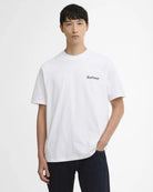 T-shirt bianca oversize con logo vintage Crossby - YES SHOPT-shirtBARBOURMTS1569WH11-IT399230879804771