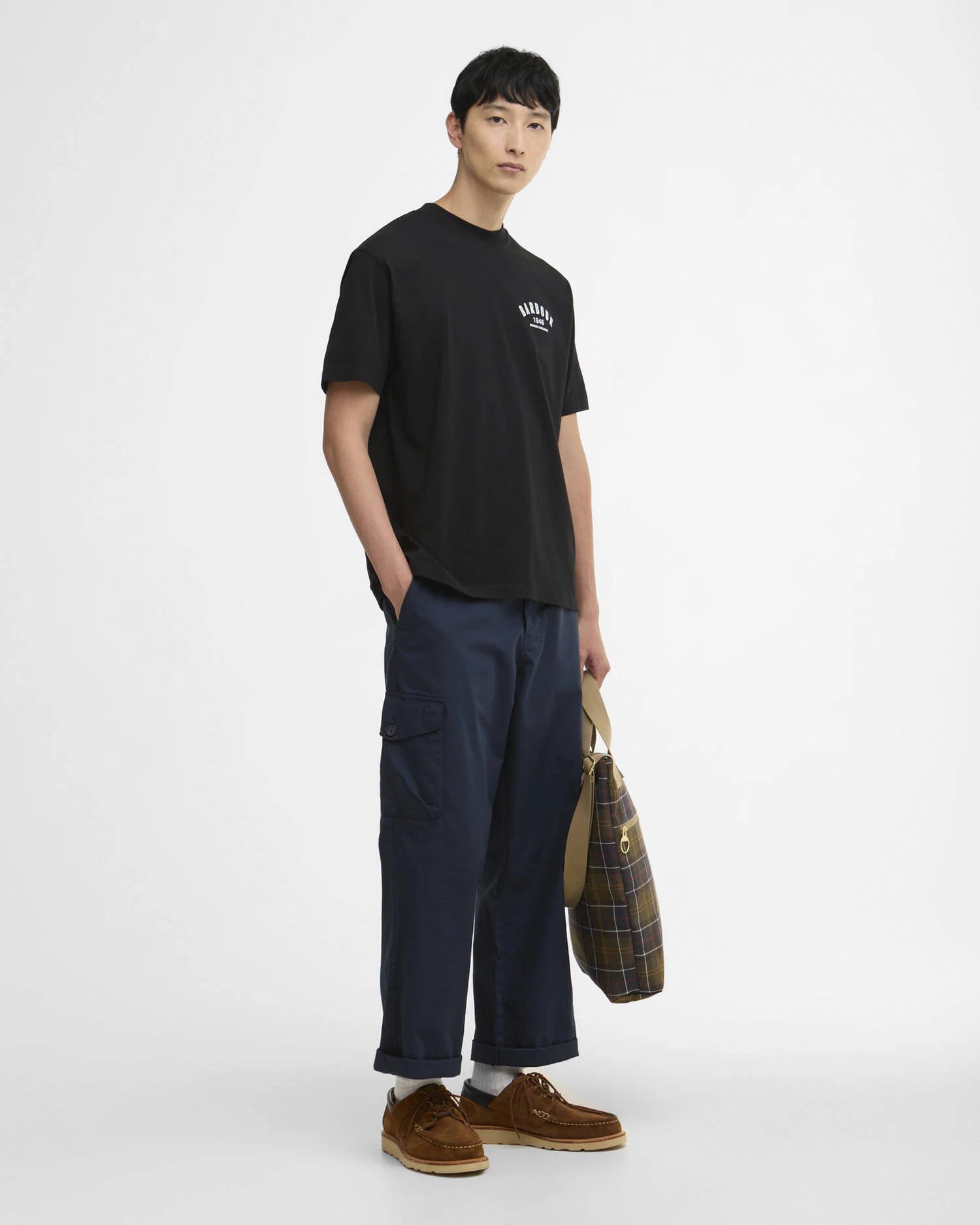 T-shirt oversize con stampa "1946" - YES SHOPT-shirtBARBOURMTS1574BK31-IT 341219408182771