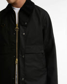 Giacca Spey Wax nera lunga - YES SHOPGiaccheBARBOURMWX2594 BK71-IT 343279865569871