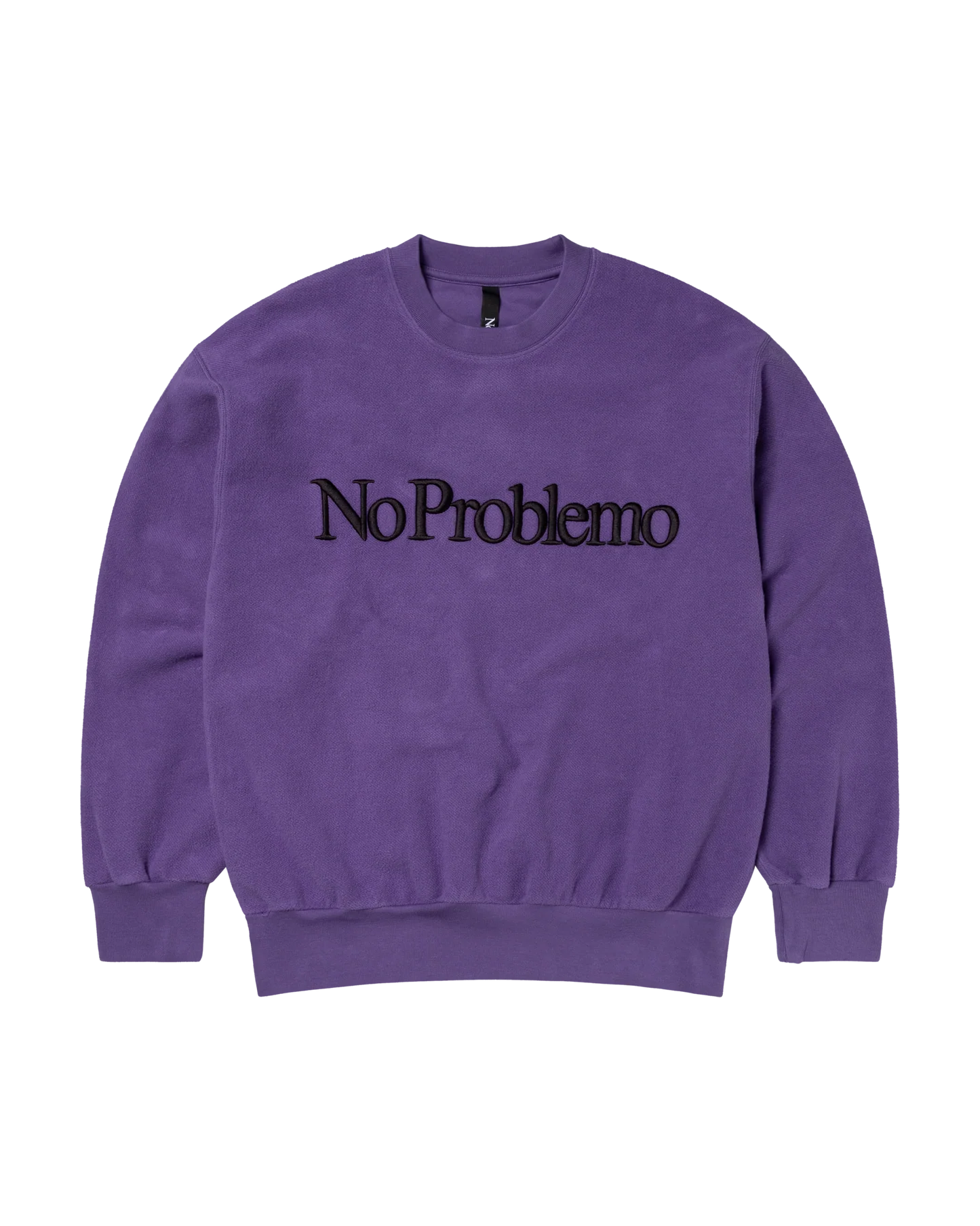 Felpa Viola 'No Problem' con Logo Grande
