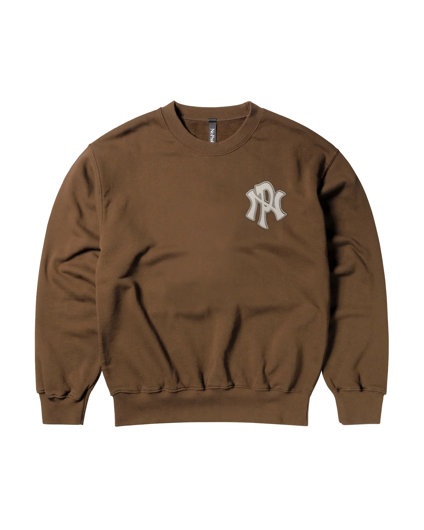 Felpa Girocollo Marrone con Logo NYP - Realizzata in Cotone 100%