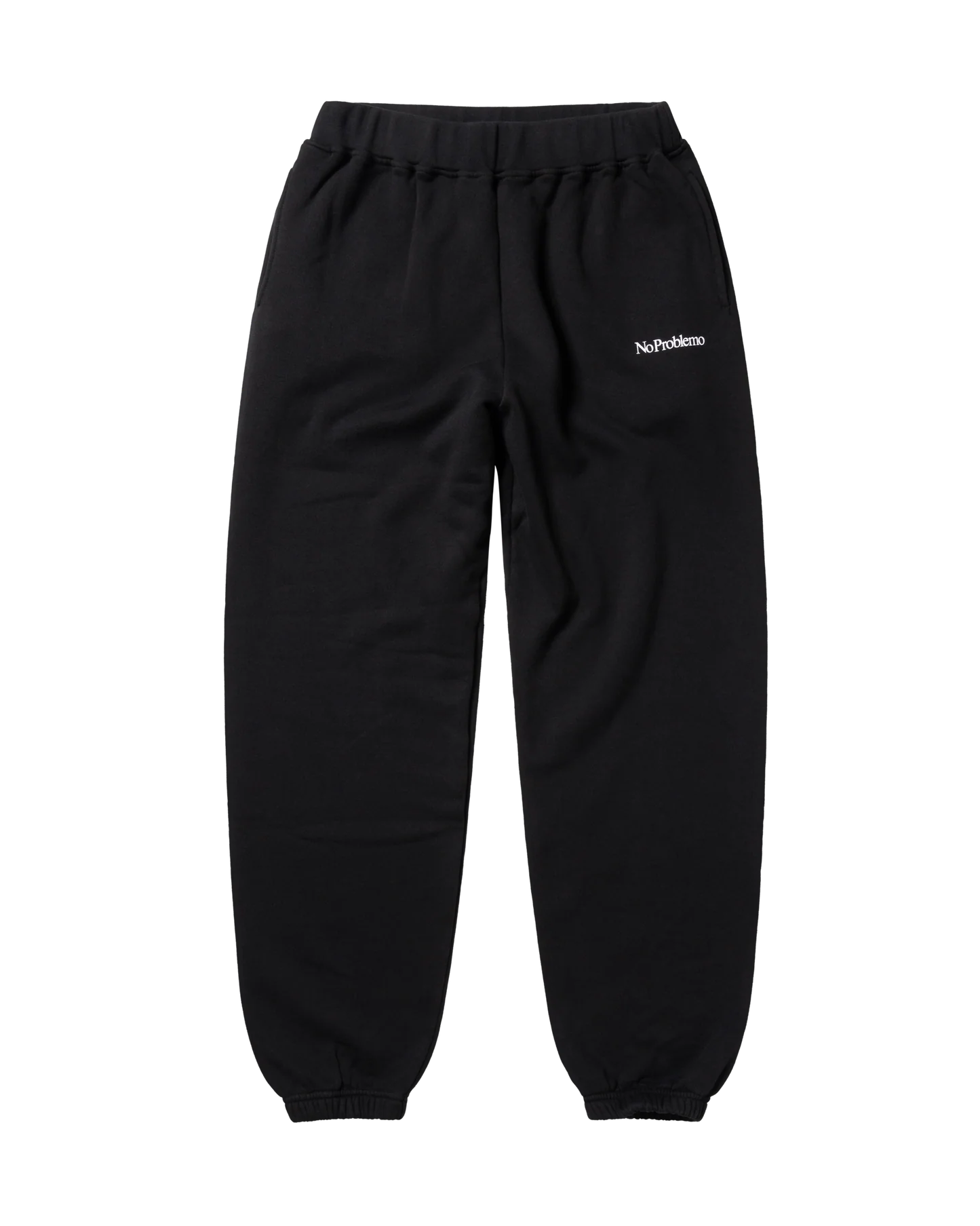 Pantalone Nero in Tuta con Logo 'Mini Problema'