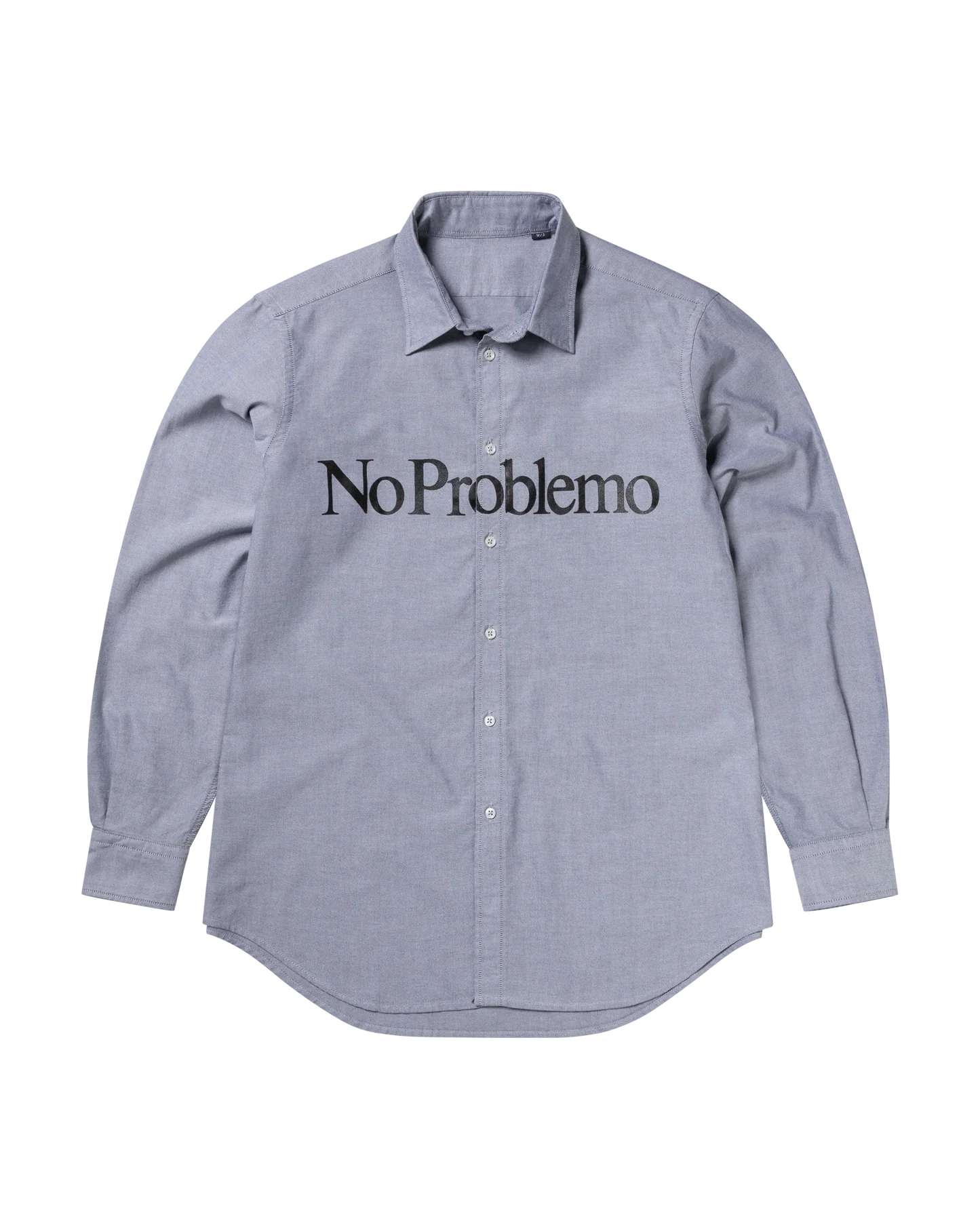 Camicia Oxford Grigia con Logo Grande