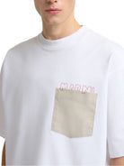 T-shirt bianca con taschino e logo - YES SHOPT-shirtMARNIHUMU0352QSUTC40600W01-IT 429961331776771