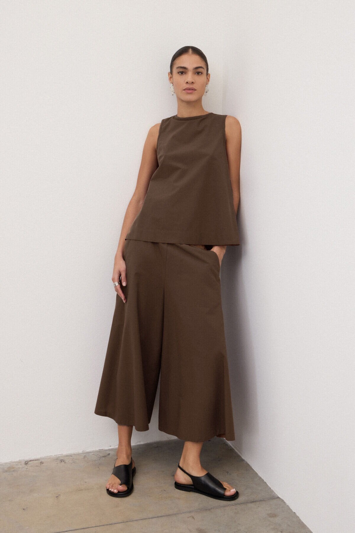 Panta-Gonna alla caviglia moka - YES SHOPPantaloniOTTOD'AMEDP9991-IT 345000711323771