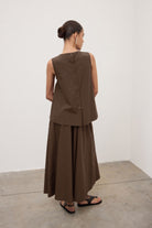 Panta-Gonna alla caviglia moka - YES SHOPPantaloniOTTOD'AMEDP9991-IT 345000711323771