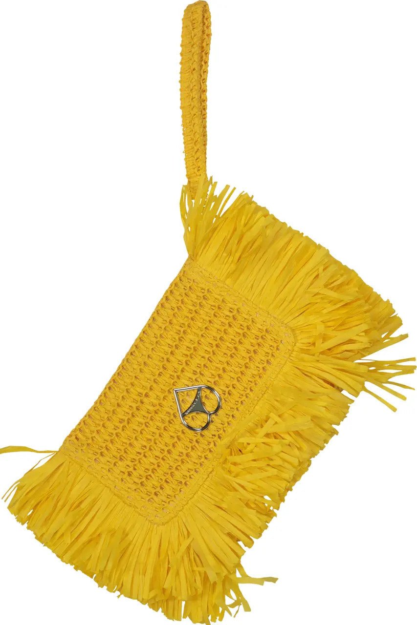 Pochette gialla intrecciata con frange - YES SHOPPochetteMISS BIKINIV6002A-Taglia unica7947999843771
