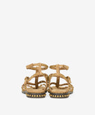 Sandalo gladiator Precious in suede moka con borchie oro - YES SHOPSandaliASHPRECIOUS-IT 36
