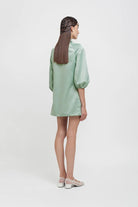 Abito qipao verde acqua stile orientale con applicazioni - YES SHOPAbitiWEILI ZHENGS26DC07-XXS6777248182771