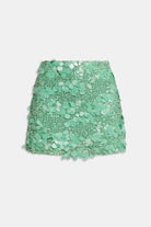 Minigonna in paillettes verde acqua - YES SHOPGonneWEILI ZHENGS26PG01-XXS2401148182771