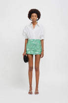 Minigonna in paillettes verde acqua - YES SHOPGonneWEILI ZHENGS26PG01-XXS2401148182771