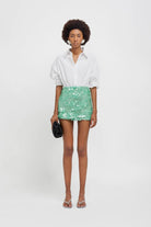 Minigonna in paillettes verde acqua - YES SHOPGonneWEILI ZHENGS26PG01-XXS2401148182771