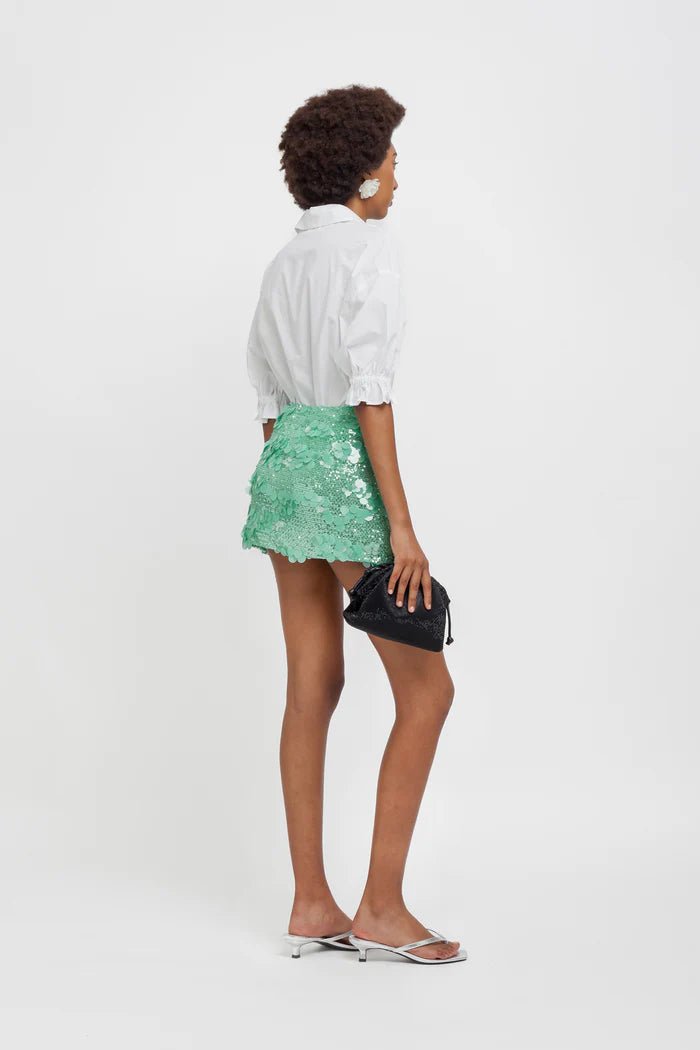 Minigonna in paillettes verde acqua - YES SHOPGonneWEILI ZHENGS26PG01-XXS2401148182771