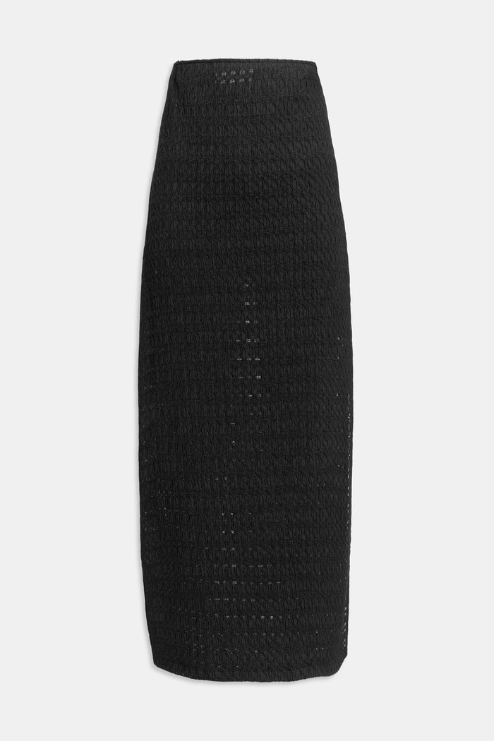 Gonna longuette nera tessuto goffrato - YES SHOPGonneWEILI ZHENGS26PG09-XXS3487248182771
