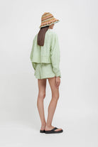 Shorts boxer in cotone a righe verdi - YES SHOPShortsWEILI ZHENGS26PS10-XXS