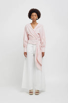 Camicia a righe rosa con fusciacca - YES SHOPCamicieWEILI ZHENGS26SL10-XXS