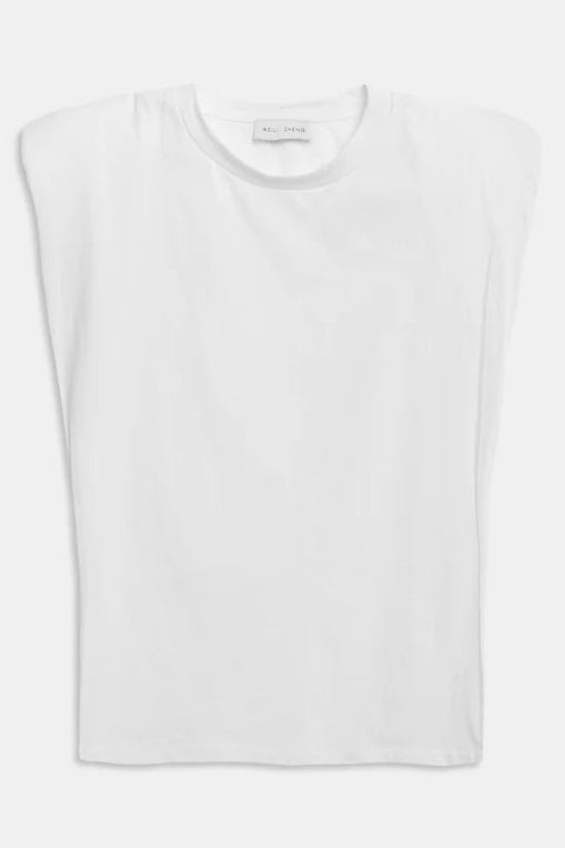 T-shirt bianca smanicata con spalline - YES SHOPT-shirtWEILI ZHENGS26TS09-XXS5767248182771