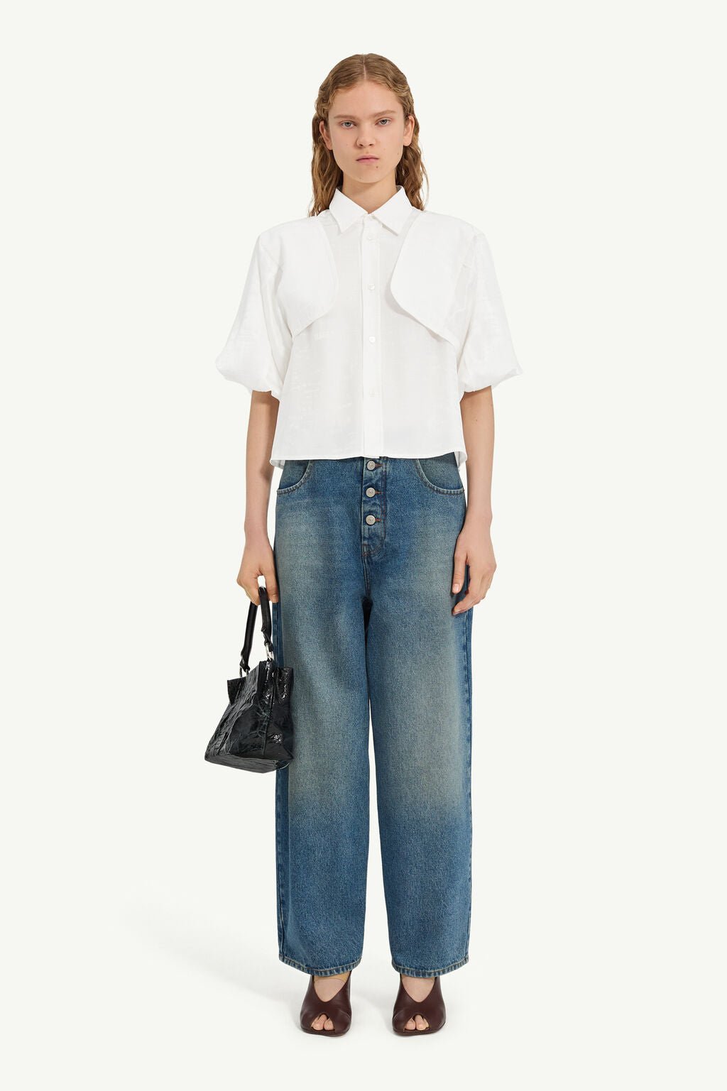 Camicia in jacquard MM6 bianca - YES SHOPCamicieMM6 MAISON MARGIELAS52DT0044M35737/0035-IT 349764118162771