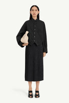 Camicia in cotone effetto speculare MM6 nera - YES SHOPCamicieMM6 MAISON MARGIELAS52DT0058M35256/899-IT 347954118162771