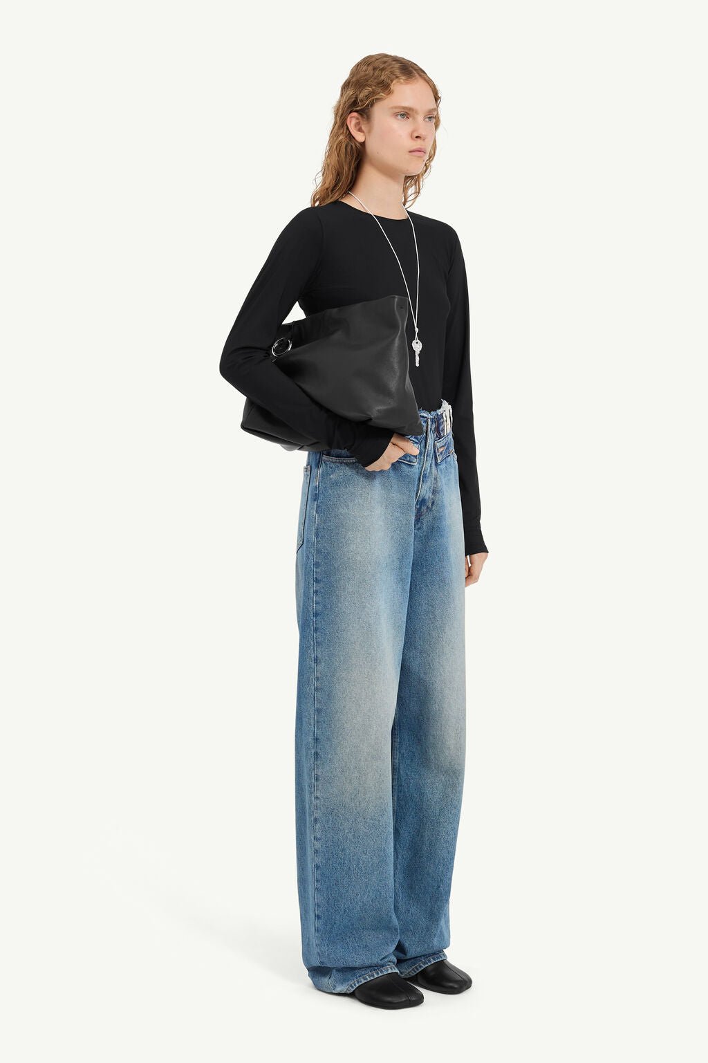Jeans gamba dritta con risvolto in vita MM6 denim - YES SHOPJeansMM6 MAISON MARGIELAS52LA0271M30058/965-W242264118162771