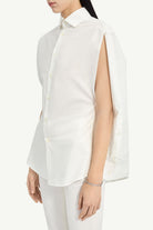 Camicia MM6 smanicata bianca in popeline di cotone - YES SHOPCamicieMM6 MAISON MARGIELAS62DT0052-IT 34