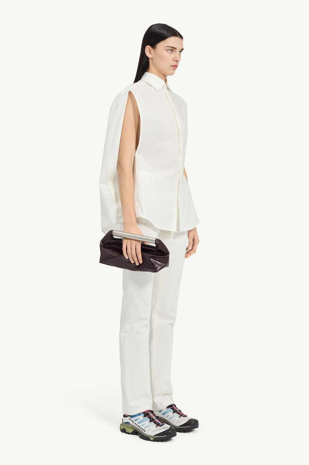 Camicia MM6 smanicata bianca in popeline di cotone - YES SHOPCamicieMM6 MAISON MARGIELAS62DT0052-IT 34