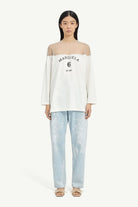 T-shirt MM6 bianca con taglio trasparente bianco - YES SHOPT-shirtMM6 MAISON MARGIELAS626D0213/M35887-XXS4585549676771