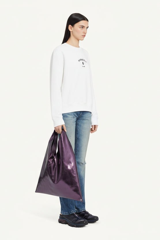 Felpa bianca con firma logo a contrasto - YES SHOPFelpeMM6 MAISON MARGIELAS62GU0145/M25014-XXS8290108863771