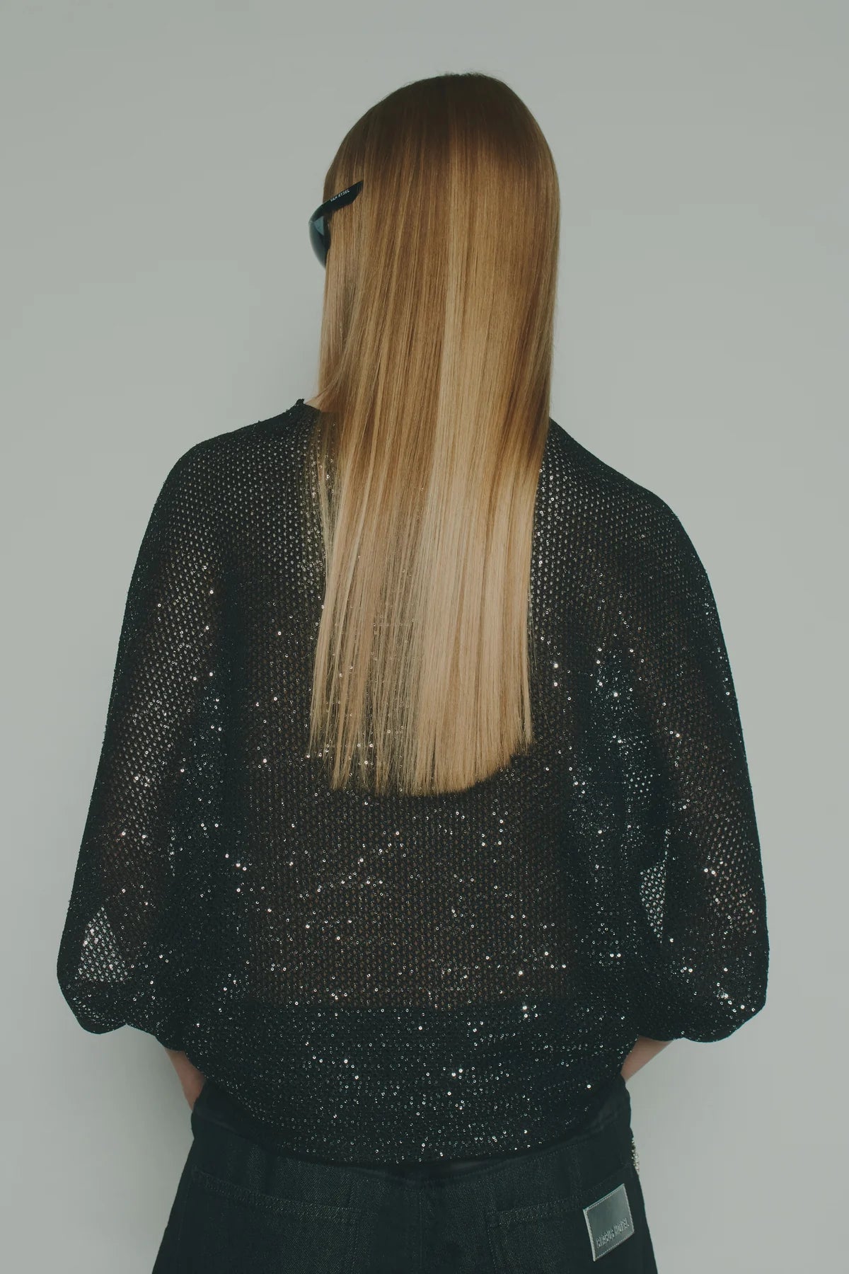 Maglia nera in paillettes tramate con maniche a kimono - YES SHOPMaglieCIRCUS HOTELH6SL03-IT 344555549676771