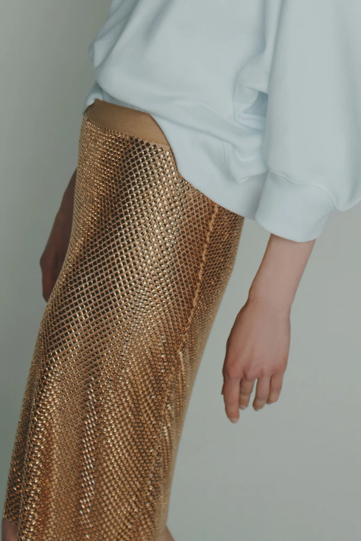Gonna midi in rete di strass bronzo - YES SHOPGonneCIRCUS HOTELH6SS04-IT 341189908162771