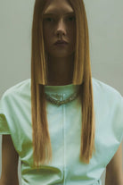 T-shirt bianca slim con collana gioiello removibile - YES SHOPT-shirtCIRCUS HOTELH6ST08-XXS8911108863771
