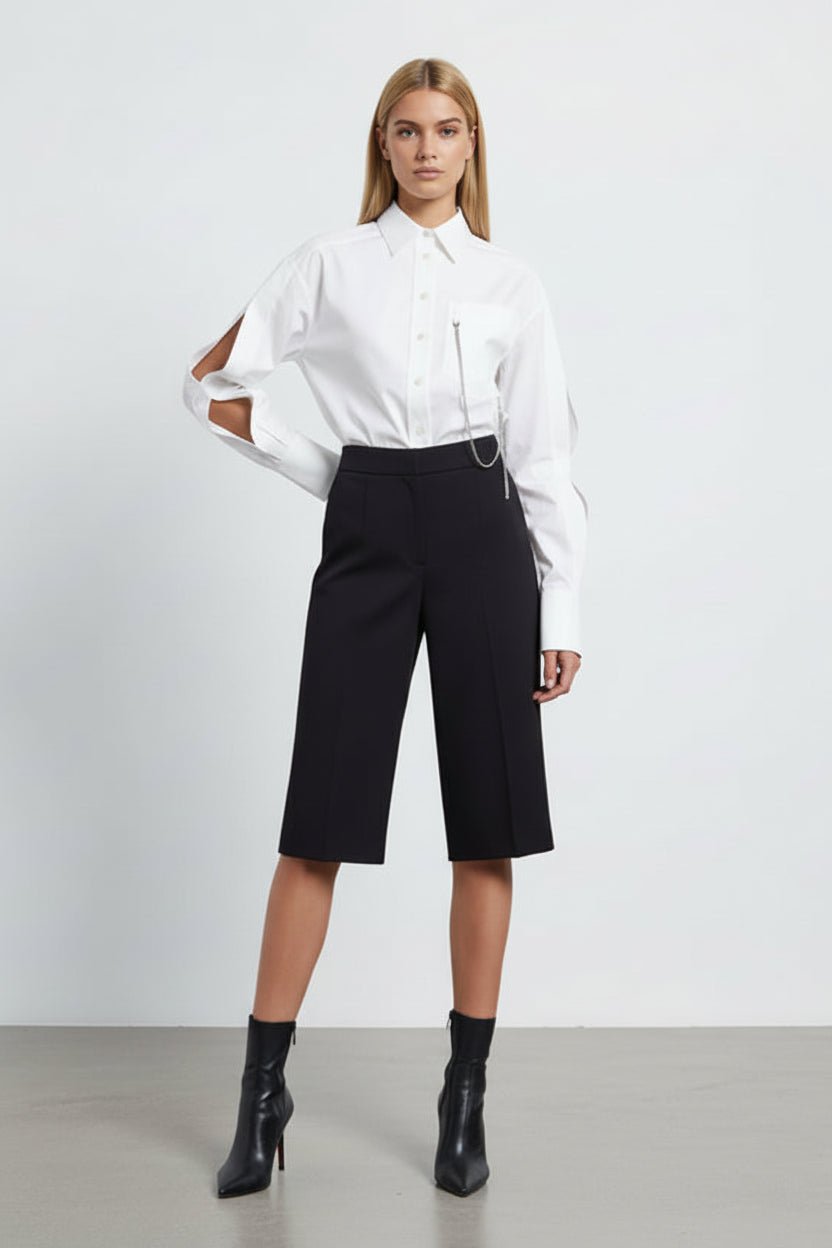 Camicia bianca cut out alle braccia e catena gioiello - YES SHOPCamicieCIRCUS HOTELH6SV03-IT 341389908162771